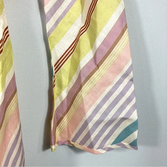 *SOLD* Zimmermann Halliday Stripe Bias Cut Long Sleeve Linen Maxi Dress US 8 NWT - Picture 13 of 15